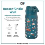 ion8 Kinder Trinkflasche 350ml – Auslaufsicher mit Einhandöffnung für aktive Kinder – Bild 5
