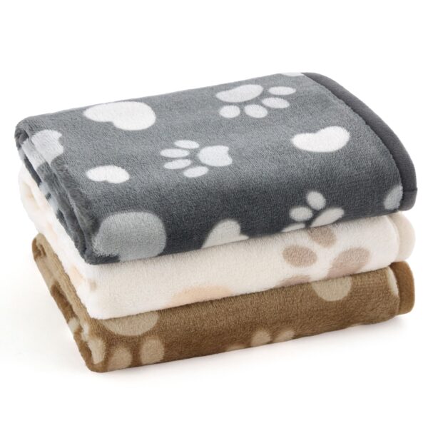 BEDSURE Hundedecke 3er-Set XS (58x41 cm) – Waschbare Fleece-Decken für Hunde & Katzen