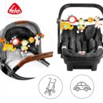 Fehn Kinderwagenkette Safari – Babyspielzeug mit Rassel, Quietsche & Spiegel – Bild 4