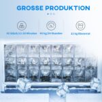 HOMCOM Kommerzielle Eiswürfelmaschine 45 kg/24H – LCD-Display & Selbstreinigung für Bar & Café – Bild 3