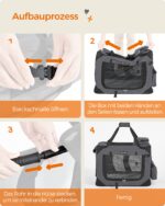 Feandrea Hundebox M faltbar – Transportbox mit Oxford-Gewebe für Hunde 7–11 kg – Bild 8