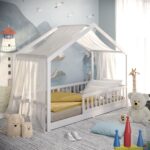 CADANI Malte Hausbett 90x200 cm – Montessori Bodenbett aus Massivholz bis 200 kg – Bild 8