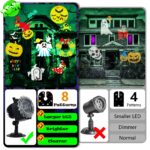 Segotendy LED Projektor mit 96 Motiven & Fernbedienung – Weihnachts- & Halloween Deko für Innen & Aussen – Bild 3