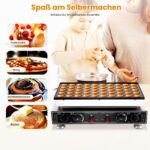 ROGONPDK Mini Dutch Pancake Maker für 50 Poffertjes – 1800W Profi-Pancakemaschine – Bild 8