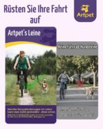 Artpet Fahrradleine mit Stoßdämpfer – Freihändiges Sicherheitsdesign für Hunde – Bild 3