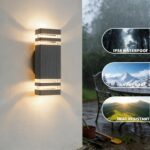 JNR Aussenlampe Wand IP54 – Wasserdichte LED-Wandleuchte Anthrazit für Aussen – Bild 2