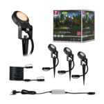 Paulmann Plug & Shine LED Gartenspot Sting Set – 3er Strahler, IP67, 2200K Warmweiß