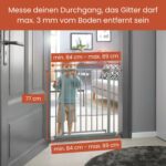 hauck Stop N Safe 2 Absperrgitter 84–89 cm – Treppenschutz & Türsicherung ohne Bohren – Bild 4