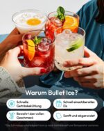 EUHOMY Eiswürfelmaschine – 12 kg/Tag, 2 Grössen, Selbstreinigend & Tragbar – Bild 7