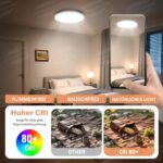 JONMONSM LED-Deckenleuchte Ø30cm 25W IP54 – Flache Badleuchte 2000lm 6500K – Bild 5