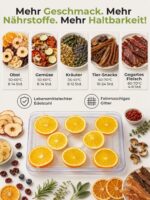 FOHERE Dörrautomat mit 6 Edelstahl-Fächern – 400W Dehydrator mit 48h-Timer & 35-70°C – Bild 7
