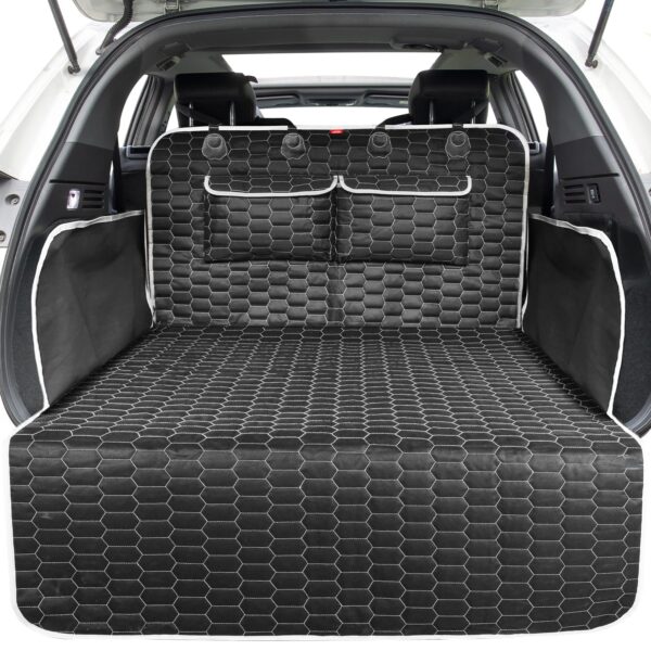 Oasser Kofferraumschutz 185x103cm – Schutzmatte für Hunde mit Seitenschutz & 2 Taschen