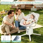Zoicay Elektrische Babywippe mit 3 Modi & Fernbedienung – Bluetooth Steuerung für 0-9 Monate – Bild 8
