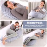 Chilling Home XXL Stillkissen 2 in 1 – Schwangerschaftskissen & Seitenschläferkissen Blau – Bild 4