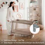 Lionelo Amelie Reisebett mit Matratze – Faltbares Babybett ab Geburt bis 15 kg – Bild 6