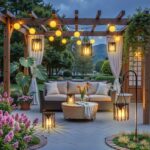 RECHOO 2er Set Solarleuchten Hängend mit Metallgehäuse – IP65 Gartendeko mit 12h Leuchtdauer – Bild 6