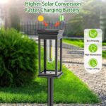 8er Set Solarleuchten für Außen mit 3000K Warmweiss – Wasserdichte Gartenlampen mit Auto Ein/Aus – Bild 3
