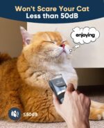 oneisall Leise Schermaschine für Katzen & Hunde – 50 dB Profi-Haarschneider mit Titan-Keramik-Klingen – Bild 2