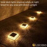 Lacasa Solar Bodenleuchten 4er Set – Warmweiss 2700K LED Wegeleuchten IP68 Wasserdicht – Bild 8