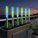 Spetebo LED Solar Leuchtstäbe BUBBLES 6er Set – Farbwechsel Gartenleuchten mit Solarpanel – Bild 6