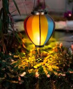 Northpoint LED Solar Laterne Heissluftballon XL – 58 cm Gartendeko mit Regenbogen-Lichtspiel – Bild 6