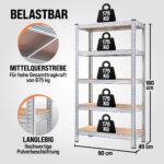 Monzana Schwerlastregal 2er Set 180x90x40cm – 1750kg Tragkraft mit 10 MDF-Böden – Bild 2