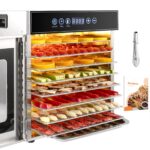 Kwasyo Dörrautomat 8 Etagen Edelstahl – Temperaturregler 30-90°C mit 24h Timer
