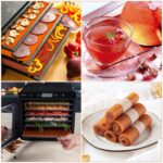ACXFOND 6er Set Silikon-Dehydrator-Matten mit Rand – Antihaft-Frucht-Leder-Tabletts für Dörrer – Bild 4