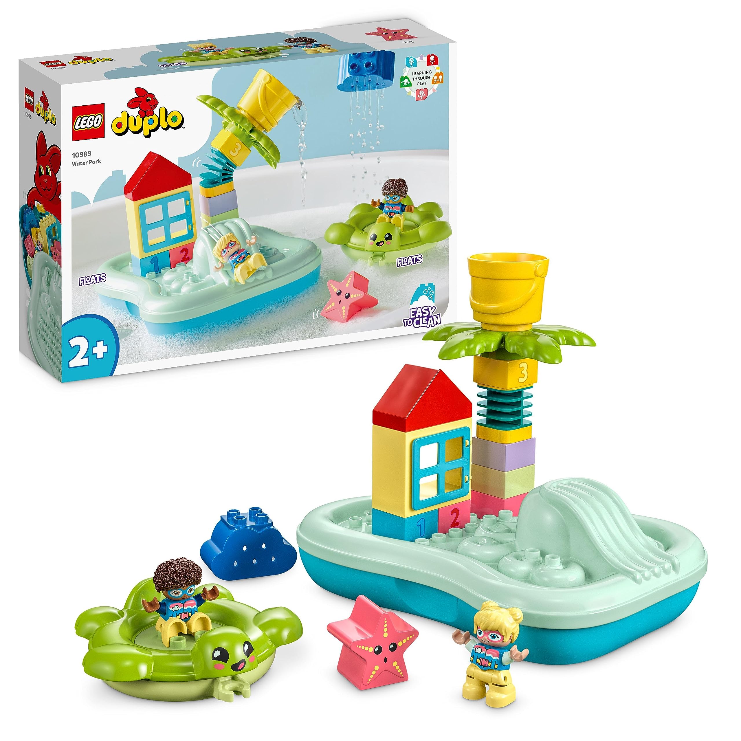 LEGO DUPLO Wasserrutsche Set ab 2 Jahren – Badespielzeug mit Meerestieren & Zahlensteinen