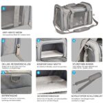 TOFFCAEA Haustier-Transporttasche L 43x28x28 cm – Faltbare Hundebox & Katzentransportbox bis 5kg – Bild 4