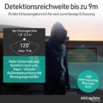 Oktaplex Ambo LED Aussenlampe mit Bewegungsmelder 10W 800lm IP54 – Warmweiss – Bild 3