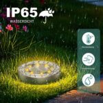 FIFlying 16er Set Solar Bodenleuchten mit 8 LEDs – Warmweiss Gartenbeleuchtung für Terrasse & Rasen – Bild 2