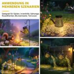 Blakapoo Solar Gießkanne Lichterkette – LED Wasserfall Gartenlicht mit 90 warmweissen LEDs – Bild 7