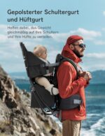 besrey Kinderkraxe mit Sonnendach – Ergonomische Babytrage für Wanderungen bis 18 kg – Bild 2