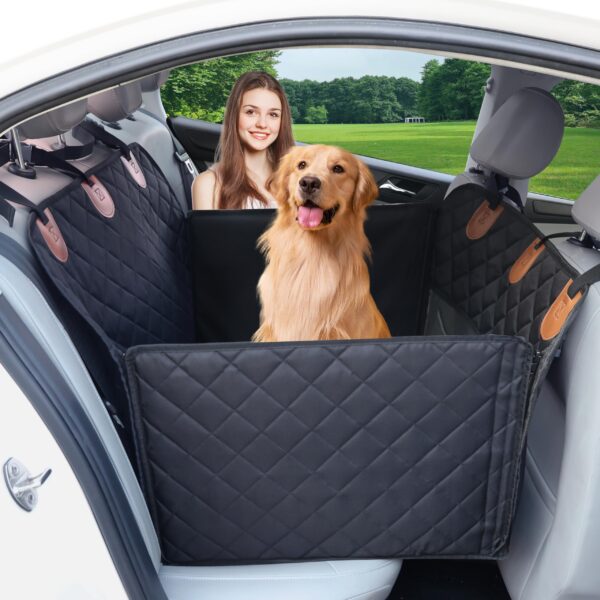 Paw Jamboree Autositzbedeckung für grosse Hunde – Sichere Hängematte mit Hartboden für Rücksitz