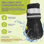 Faankiton 4er Hundeschuhe Grösse 6# – Wasserdichte Pfotenschuhe mit Reflektoren für mittlere & grosse Hunde – Bild 3