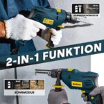 Enventor Schlagbohrmaschine 900W – 2-in-1 Bohrhammer mit 36 Zubehörteilen & 360° Griff – Bild 4