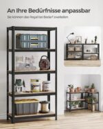 SONGMICS Schwerlastregal 2er Set 40x90x180 cm – 175 kg pro Boden für Lager & Garage – Bild 7