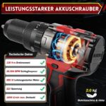 130 Nm Akku Schlagbohrschrauber 21V – Bürstenlos mit 4.0Ah Akku & Makita Kompatibilität – Bild 2