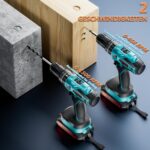 Olubfdh 21V Akkuschrauber mit 2x2000mAh Akku – 45Nm Drehmoment für Heimwerker – Bild 3