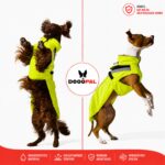 DOGOPAL Regenmantel Hund wasserdicht mit Reflektorstreifen – Gelber Hundemantel für alle Grössen – Bild 10