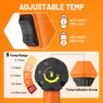 SEEKONE Heissluftpistole 2000W mit Keramik-Heizkern – 60-600°C variable Temperaturregelung & 7er Zubehör-Set – Bild 2