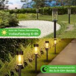 UME Solar-Gartenleuchten 3000K Warmweiss – 6er Set Wegeleuchten für Garten & Terrasse – Bild 3