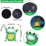Geemoo Frosch-Solarlaterne für Außen – IP44 Wasserdicht mit Lichtprojektion & Grillenlaut – Bild 8