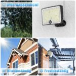 KagoLing 202 LED Solar Wandleuchte mit Bewegungsmelder – IP65 wasserdicht für Garten – Bild 3