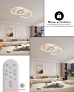 Meloweel LED Deckenleuchte 50cm dimmbar – S-Design 32W mit Fernbedienung & App – Bild 3
