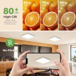 zemty 2er-Pack LED-Deckenleuchte 22cm – 2100lm, 3 Farbtemperaturen, Wasserfest für Küche & Bad – Bild 5