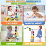 KMTJT Stapelwürfel Dinosaurier – Montessori Lernspielzeug ab 1 Jahr – Bild 3