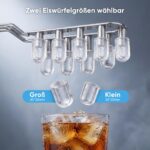 KeeGone Eiswürfelmaschine 1,2L – 9 Eiswürfel in 6 Min. für Küche, Büro & Bar – Bild 2