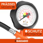 Gakago Reifenfüller mit 0-12 bar Manometer – Präziser Druckmesser für Auto, Fahrrad & LKW – Bild 3